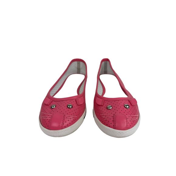 Marc By Marc Jacobs Mouse Ballet Flats Pink Slip On Leather Perforated Size 37 - Picture 4 of 8